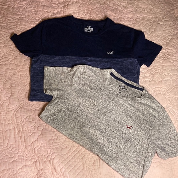 HOLLISTER X2 for one grey with maroon symbol and one 1/2 solid with 2 tone blue. - Picture 1 of 7